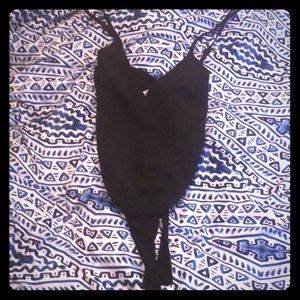 Black one piece body suit